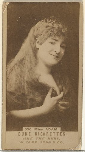 Card Number 536, Miss Adam, from the Actors and Actresses series (N145-7) issued by Duke Sons & Co. to promote Duke Cigarettes
