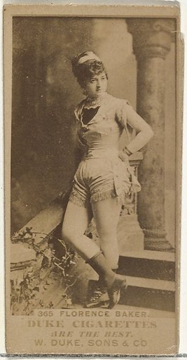 Card Number 365, Florence Baker, from the Actors and Actresses series (N145-7) issued by Duke Sons & Co. to promote Duke Cigarettes