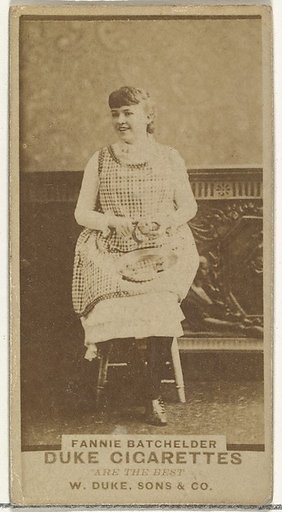 Fannie Batchelder, from the Actors and Actresses series (N145-7) issued by Duke Sons & Co. to promote Duke Cigarettes