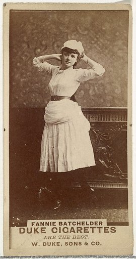 Fannie Batchelder, from the Actors and Actresses series (N145-7) issued by Duke Sons & Co. to promote Duke Cigarettes