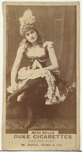 Miss Bell, from the Actors and Actresses series (N145-7) issued by Duke Sons & Co. to promote Duke Cigarettes