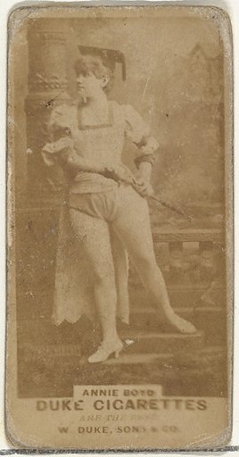 Annie Boyd, from the Actors and Actresses series (N145-7) issued by Duke Sons & Co. to promote Duke Cigarettes
