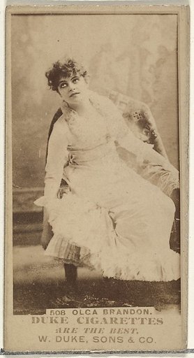 Card Number 508, Olga Brandon, from the Actors and Actresses series (N145-7) issued by Duke Sons & Co. to promote Duke Cigarettes