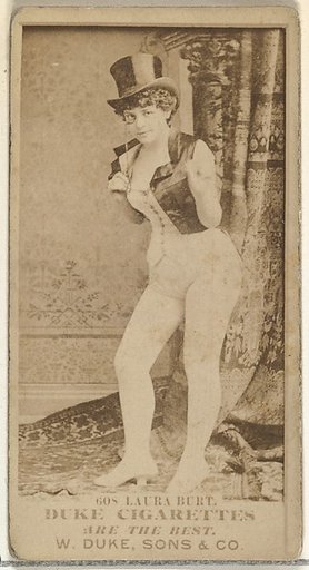 Card Number 608, Laura Burt, from the Actors and Actresses series (N145-7) issued by Duke Sons & Co. to promote Duke Cigarettes