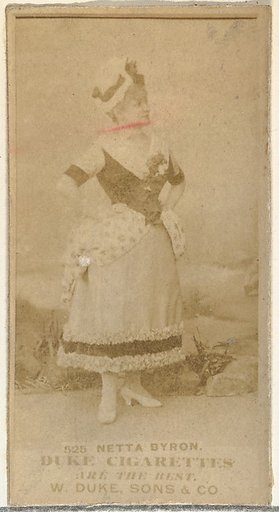 Card Number 525, Netta Byron, from the Actors and Actresses series (N145-7) issued by Duke Sons & Co. to promote Duke Cigarettes