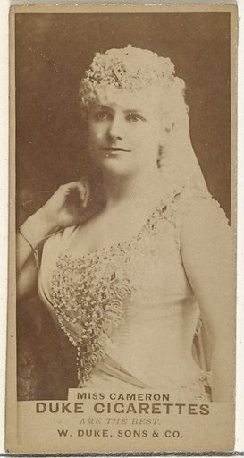 Miss Cameron, from the Actors and Actresses series (N145-7) issued by Duke Sons & Co. to promote Duke Cigarettes