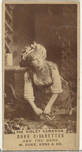 Card Number 542, Violet Cameron, from the Actors and Actresses series (N145-7) issued by Duke Sons & Co. to promote Duke Cigarettes