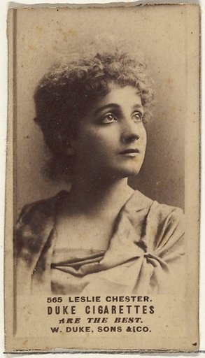Card Number 565, Leslie Chester, from the Actors and Actresses series (N145-7) issued by Duke Sons & Co. to promote Duke Cigarettes
