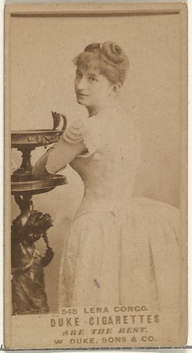 Card Number 548, Lena Congo, from the Actors and Actresses series (N145-7) issued by Duke Sons & Co. to promote Duke Cigarettes
