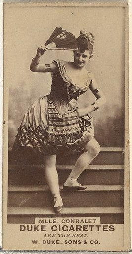 Mlle. Conralet, from the Actors and Actresses series (N145-7) issued by Duke Sons & Co. to promote Duke Cigarettes
