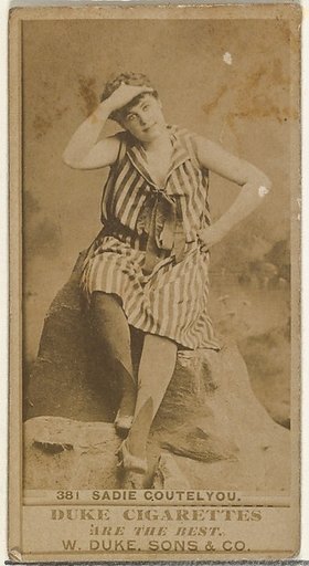 Card Number 381, Sadie Coutelyou, from the Actors and Actresses series (N145-7) issued by Duke Sons & Co. to promote Duke Cigarettes
