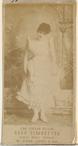 Card Number 520, Celie Ellis, from the Actors and Actresses series (N145-7) issued by Duke Sons & Co. to promote Duke Cigarettes