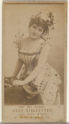 Card Number 550, Mlle. Elois, from the Actors and Actresses series (N145-7) issued by Duke Sons & Co. to promote Duke Cigarettes