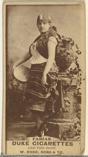 Miss Fabian, from the Actors and Actresses series (N145-7) issued by Duke Sons & Co. to promote Duke Cigarettes