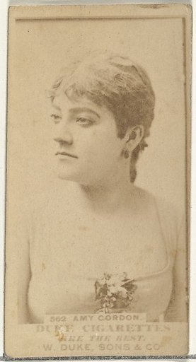 Card Number 562, Amy Gordon, from the Actors and Actresses series (N145-7) issued by Duke Sons & Co. to promote Duke Cigarettes