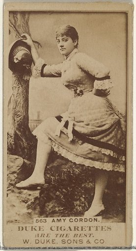 Card Number 563, Amy Gordon, from the Actors and Actresses series (N145-7) issued by Duke Sons & Co. to promote Duke Cigarettes