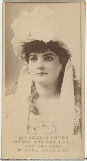 Card Number 200, Lillian Grubb, from the Actors and Actresses series (N145-7) issued by Duke Sons & Co. to promote Duke Cigarettes