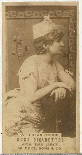 Card Number 551, Lillian Grubb, from the Actors and Actresses series (N145-7) issued by Duke Sons & Co. to promote Duke Cigarettes