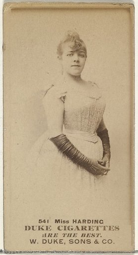 Card Number 541, Miss Harding, from the Actors and Actresses series (N145-7) issued by Duke Sons & Co. to promote Duke Cigarettes