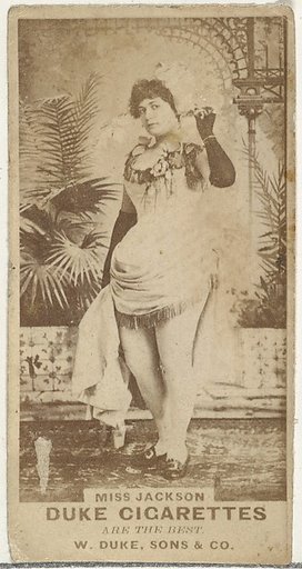 Miss Jackson, from the Actors and Actresses series (N145-7) issued by Duke Sons & Co. to promote Duke Cigarettes