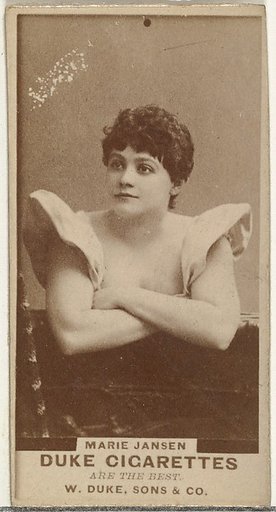 Marie Jansen, from the Actors and Actresses series (N145-7) issued by Duke Sons & Co. to promote Duke Cigarettes
