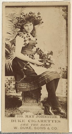 Card Number 230, May Johnston, from the Actors and Actresses series (N145-7) issued by Duke Sons & Co. to promote Duke Cigarettes