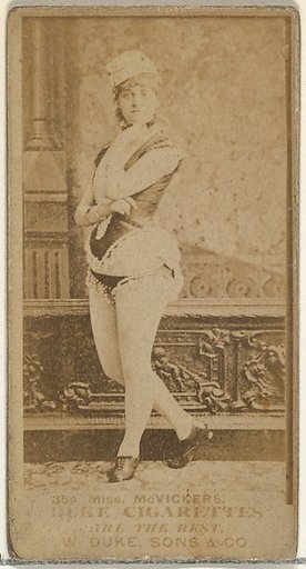 Card Number 354, Miss McVickers, from the Actors and Actresses series (N145-7) issued by Duke Sons & Co. to promote Duke Cigarettes