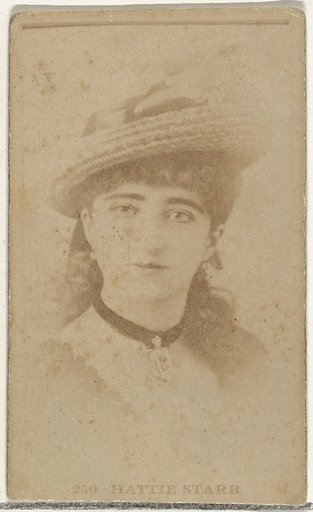 Card Number 250, Hattie Starr, from the Actors and Actresses series (N145-7) issued by Duke Sons & Co. to promote Duke Cigarettes