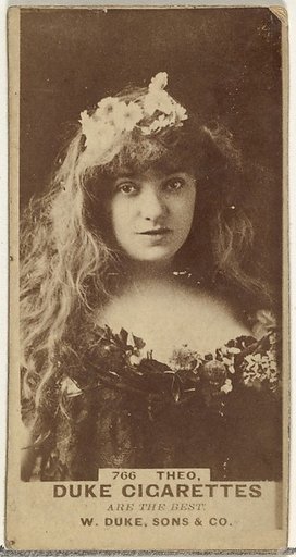 Card Number 766, Theo, from the Actors and Actresses series (N145-7) issued by Duke Sons & Co. to promote Duke Cigarettes