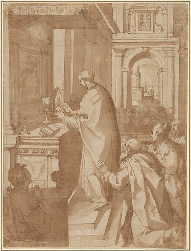 A Priest Celebrating Mass