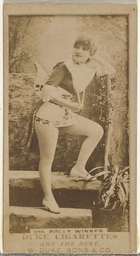 Card Number 328, Polly Winner, from the Actors and Actresses series (N145-7) issued by Duke Sons & Co. to promote Duke Cigarettes