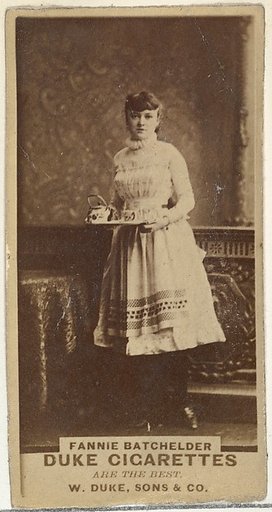 Fannie Batchelder, from the Actors and Actresses series (N145-7) issued by Duke Sons & Co. to promote Duke Cigarettes