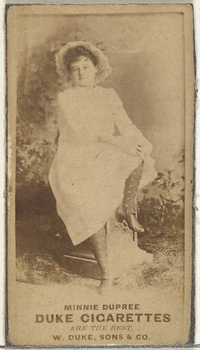 Minni Dupree, from the Actors and Actresses series (N145-7) issued by Duke Sons & Co. to promote Duke Cigarettes