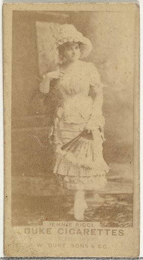 Jennie Ricci, from the Actors and Actresses series (N145-7) issued by Duke Sons & Co. to promote Duke Cigarettes