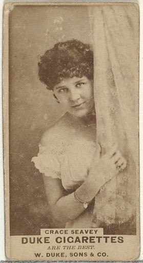 Grace Seavey, from the Actors and Actresses series (N145-7) issued by Duke Sons & Co. to promote Duke Cigarettes