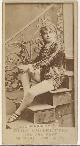 Card Number 352, Jennie Calef, from the Actors and Actresses series (N145-7) issued by Duke Sons & Co. to promote Duke Cigarettes