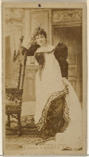 Emma Abbott, from the Actors and Actresses series (N145-8) issued by Duke Sons & Co. to promote Duke Cigarettes