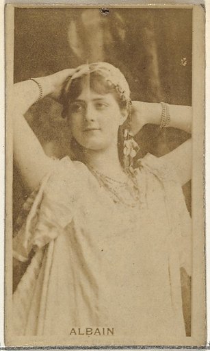 Miss Albain, from the Actors and Actresses series (N145-8) issued by Duke Sons & Co. to promote Duke Cigarettes