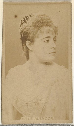 M'lle Alencon, from the Actors and Actresses series (N145-8) issued by Duke Sons & Co. to promote Duke Cigarettes