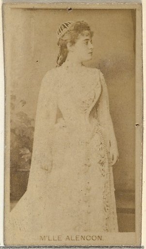 M'lle Alencon, from the Actors and Actresses series (N145-8) issued by Duke Sons & Co. to promote Duke Cigarettes