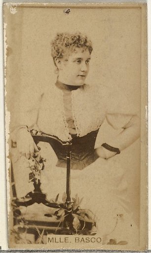 Mlle. Basco, from the Actors and Actresses series (N145-8) issued by Duke Sons & Co. to promote Duke Cigarettes
