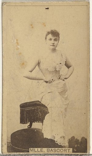 Mlle. Bascort, from the Actors and Actresses series (N145-8) issued by Duke Sons & Co. to promote Duke Cigarettes