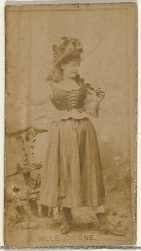 Mlle. Cicene, from the Actors and Actresses series (N145-8) issued by Duke Sons & Co. to promote Duke Cigarettes