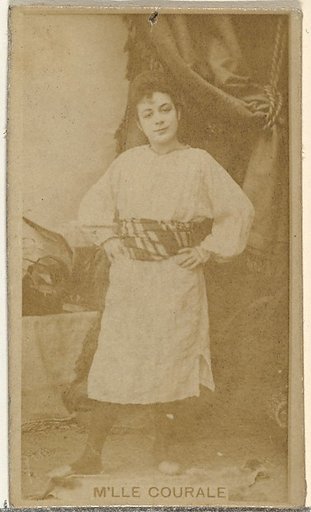 M'lle Couralet, from the Actors and Actresses series (N145-8) issued by Duke Sons & Co. to promote Duke Cigarettes