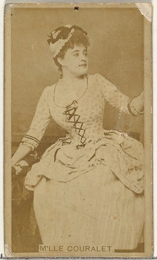 M'lle Couralet, from the Actors and Actresses series (N145-8) issued by Duke Sons & Co. to promote Duke Cigarettes