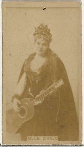 Mlle. D'anjo, from the Actors and Actresses series (N145-8) issued by Duke Sons & Co. to promote Duke Cigarettes