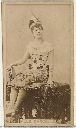 Mlle. Darcelle, from the Actors and Actresses series (N145-8) issued by Duke Sons & Co. to promote Duke Cigarettes