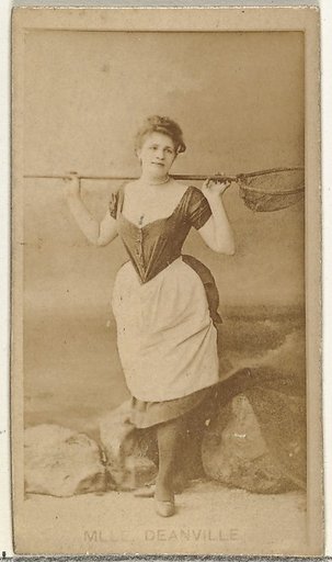 Mlle. Deanville, from the Actors and Actresses series (N145-8) issued by Duke Sons & Co. to promote Duke Cigarettes
