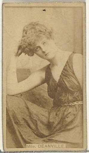 Mlle. Deanville, from the Actors and Actresses series (N145-8) issued by Duke Sons & Co. to promote Duke Cigarettes