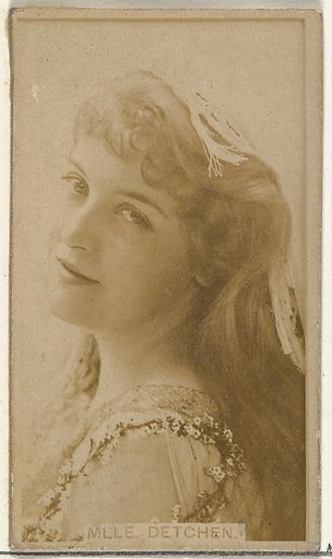 Mlle. Detchen, from the Actors and Actresses series (N145-8) issued by Duke Sons & Co. to promote Duke Cigarettes